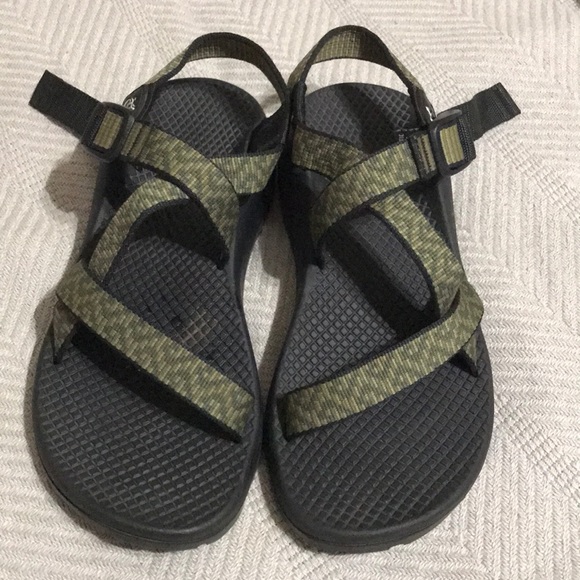 Chaco Shoes - Chaco Women’s Sandals Ankle Strap Green/Gray EUC